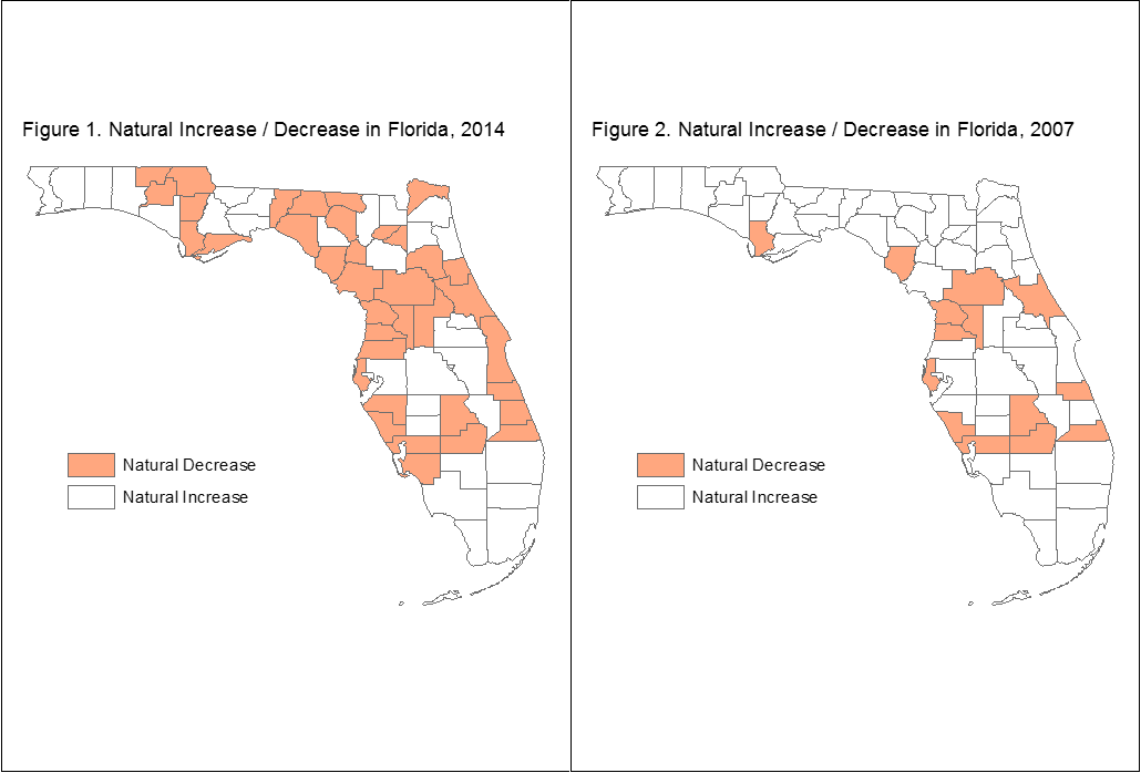 Natural Increase in 2007 and 2014