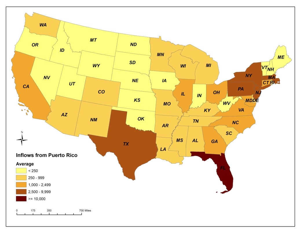 Growth Of The Puerto Rican Population In Florida And On The U S